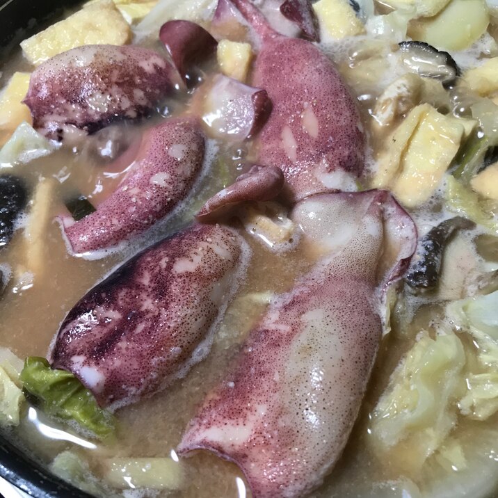 イカの味噌鍋